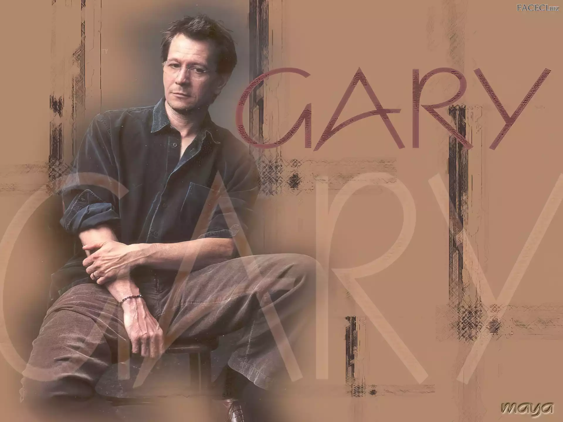 okulary, Gary Oldman, koszula